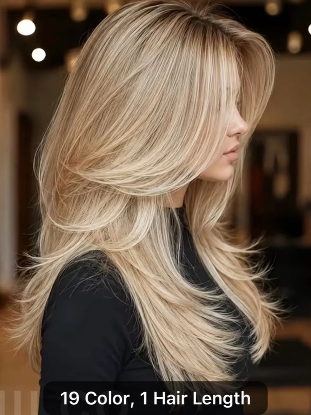 Blonde Layered Women’s Hair Wig - Natural Long Blonde Style